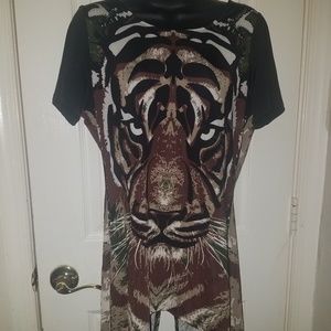 Ashley Stewart's tiger print Shirt